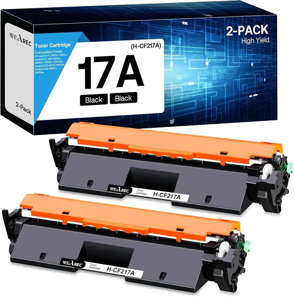 WEAREC Compatible Toner Cartridge Replacement for HP 17A CF217A with LaserJet Pro MFP M130a M130fn M130fw M130nw LaserJet Pro M102a M102w(Black, 2-Pack)
