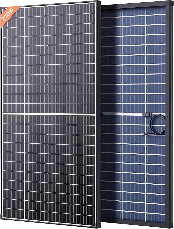 ZOUPW 220 Watt N-Type 16BB Bifacial Anti-Shading Solar Panel