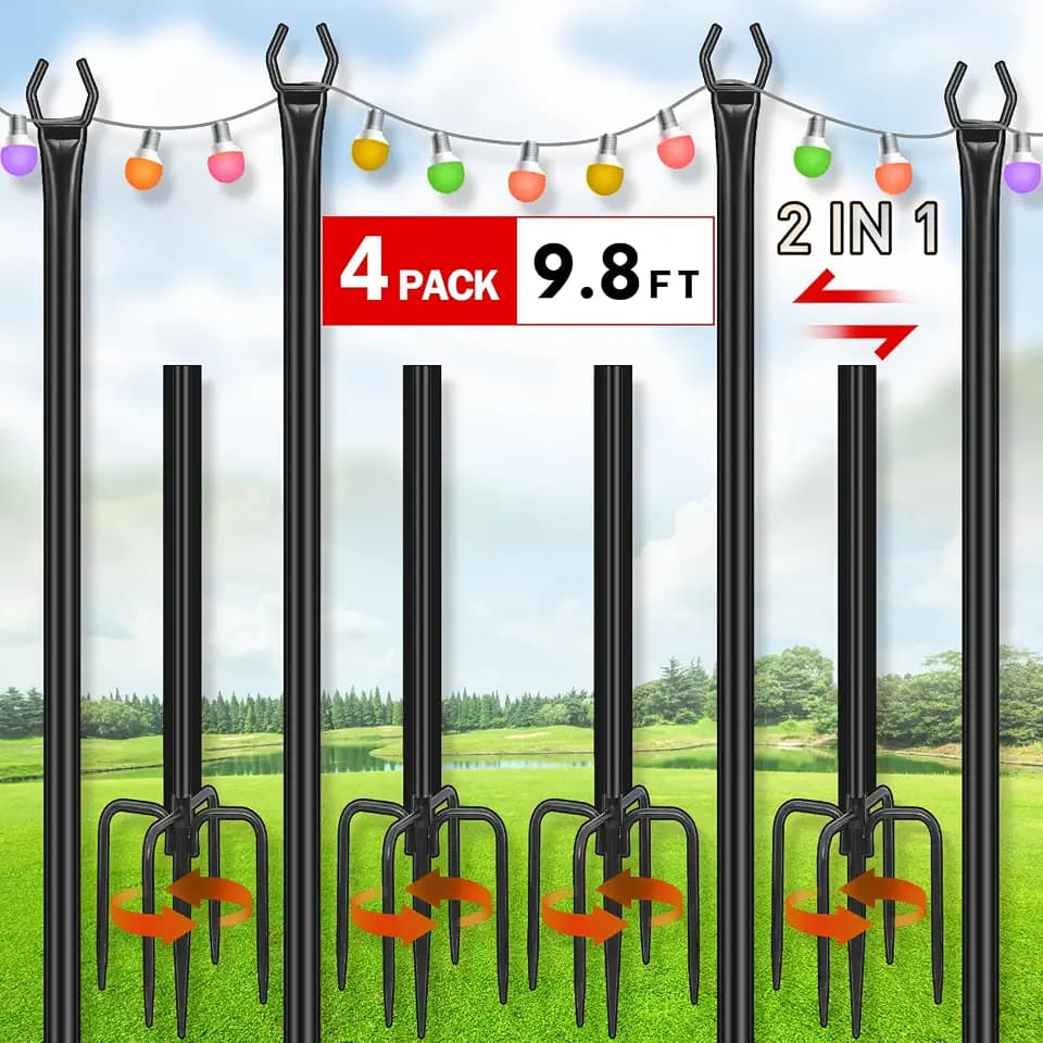 FEED GARDEN 10FT String Light Poles