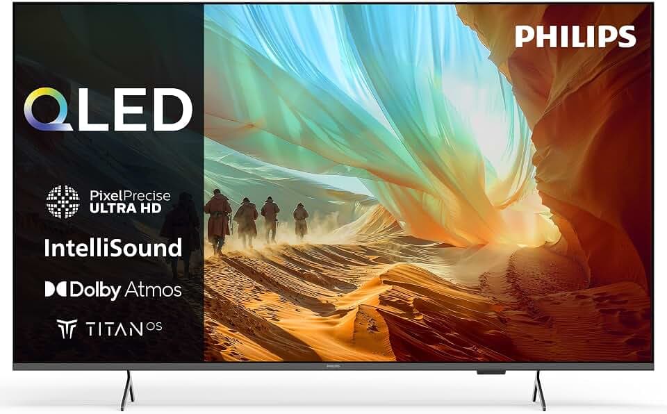 PHILIPS 43PQS7801/12 43 Zoll Ambilight 4K LED Smart-TV, Pixel Precise Ultra HD, Titan OS, Dolby Atmos Sound