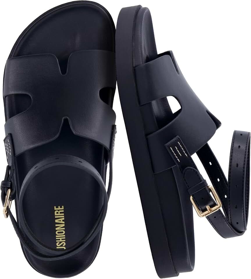 CUSHIONAIRE Erika Sandals for Women with Cut-Out Band and Ankle Strap, Cushioned Footbed Sandal, Wide Width Available