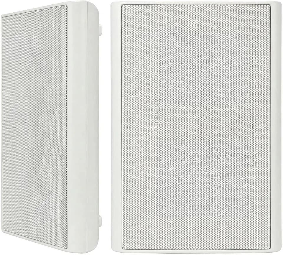 Herdio 5.25" 240W Ultra-Slim Home Theater Wall Speakers (A Pair, White) - Wall-Mountable Design with Crisp Clear Sound and Durable Construction for Immersive Home Entertainment