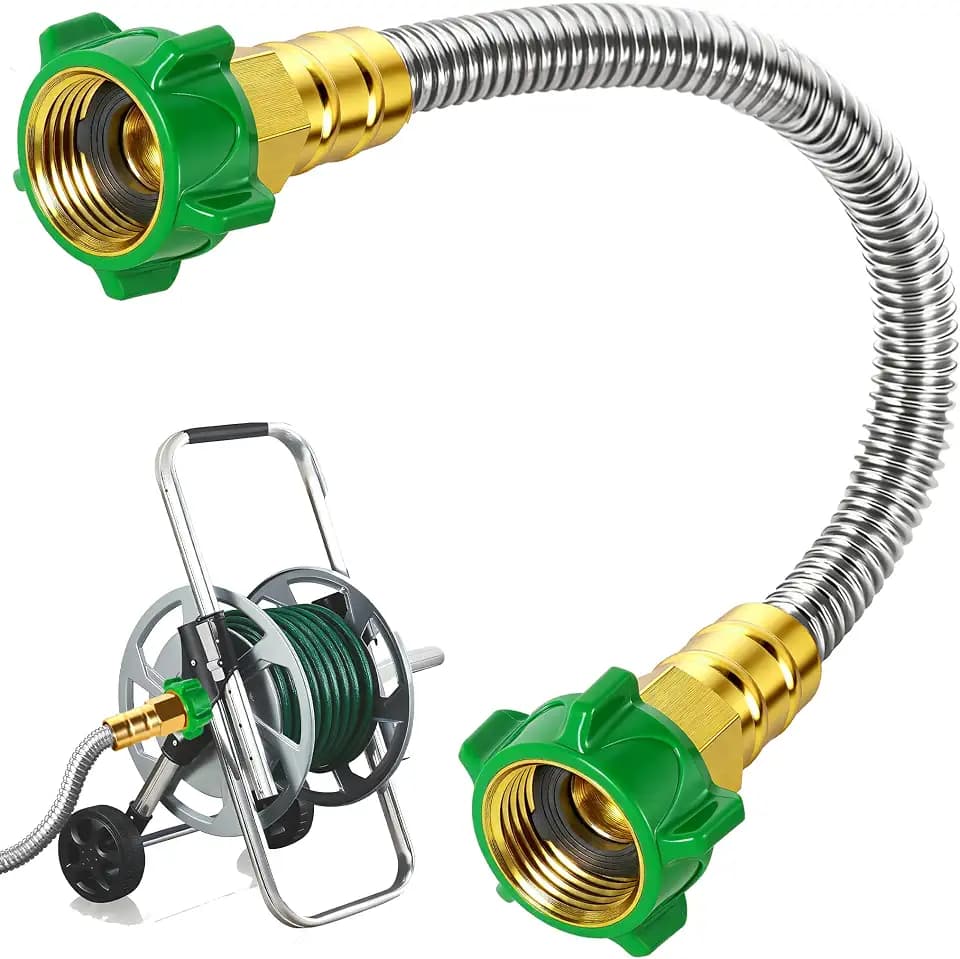 Female to Female Short Garden Hose Adapter 1FT,Hose Reel Connecting Hose
