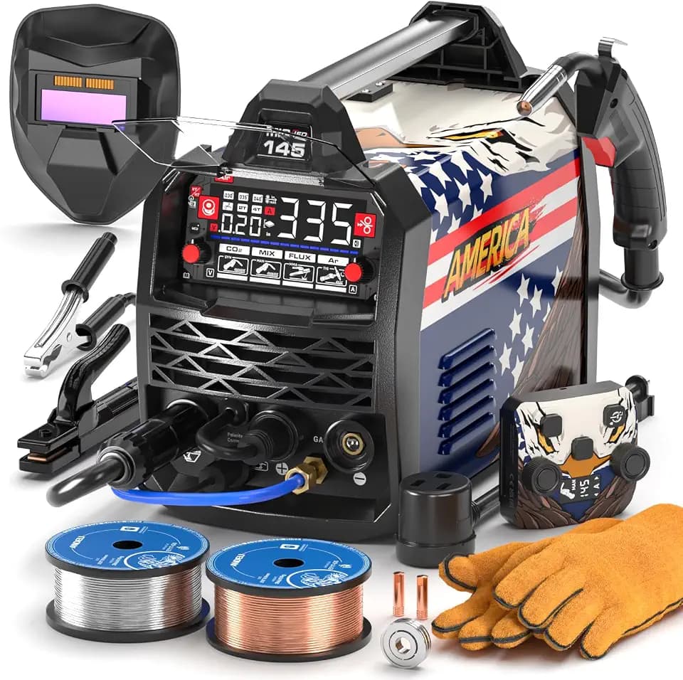ANDELI 4-in-1 MIG Welder with 2.4GHz Wireless Remote 145A，110V/220V