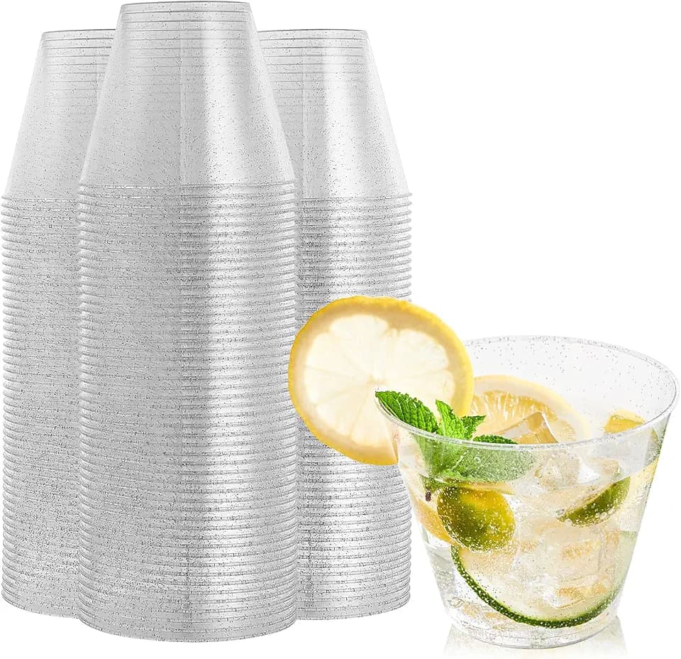 FOCUSLINE 100 Count 9 oz Silver Plastic Cups
