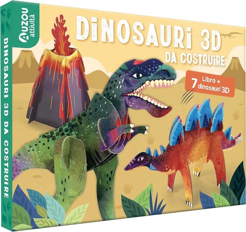 Dinosauri 3D da costruire. Ediz. a colori. Con 7 dinosauri 3D