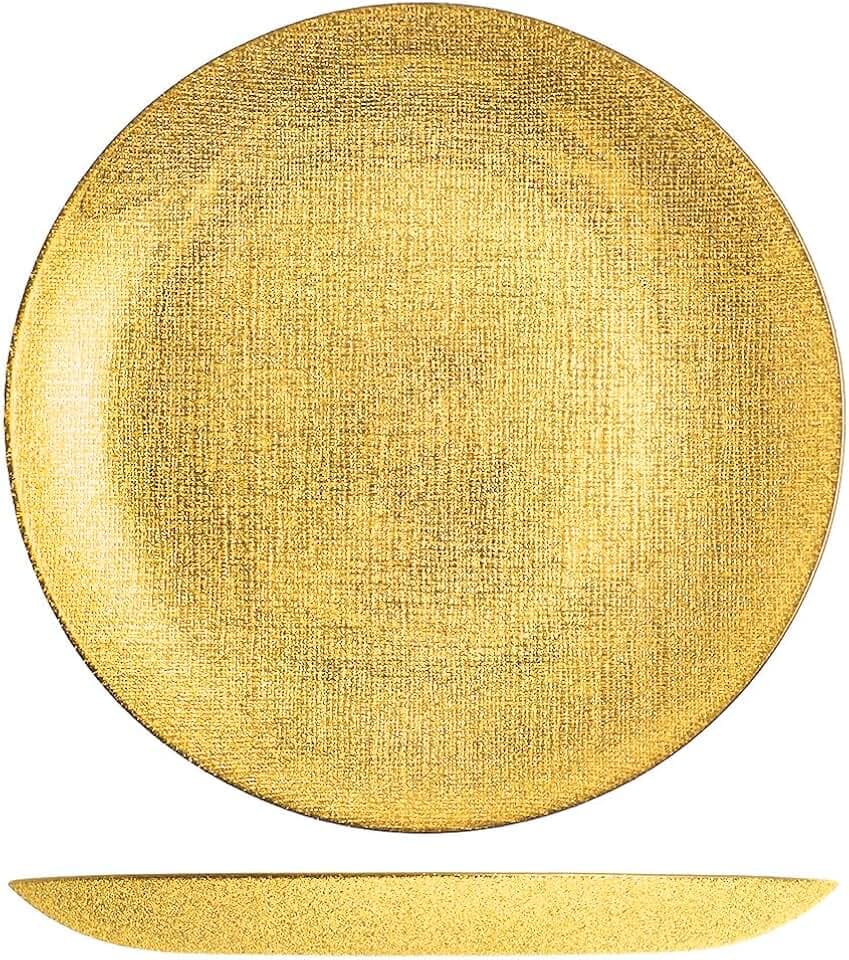 H&h Set mit 6 Desserttellern Regent Gold Glitter 21,5 cm