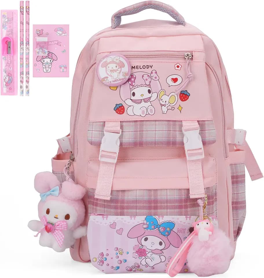 Juju Pink Kawaii Backpack - Cute Kawaii Stuff Mochila Kawaii - Cute Backpacks For Girls - Backpacks For School Girls
