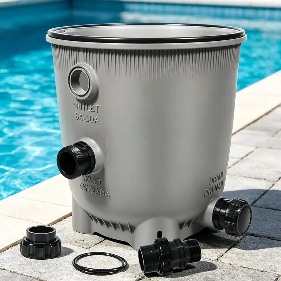 R0466500 Filter Tank Bottom Assembly, Fit for Zodiac Jandy CI/DEV Swimming Pool Filters, Tank Bottom Housing Replacement for CL340/460/580 & DEV48/60