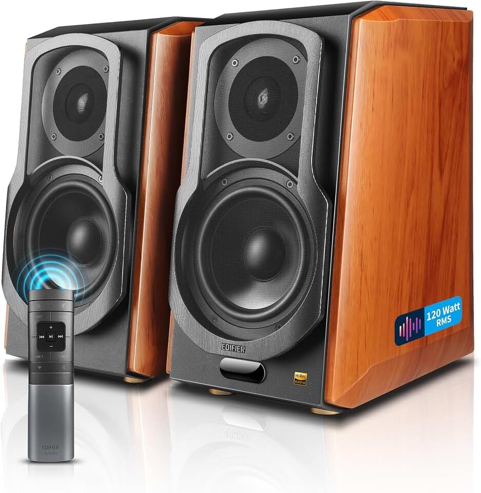 Edifier S1000W WiFi Lautsprecher mit Bluetooth, digitalen und analogen Eingängen Funktioniert mit Amazon Alexa, Apple AirPlay 2, Spotify, Tidal und noch mehr.