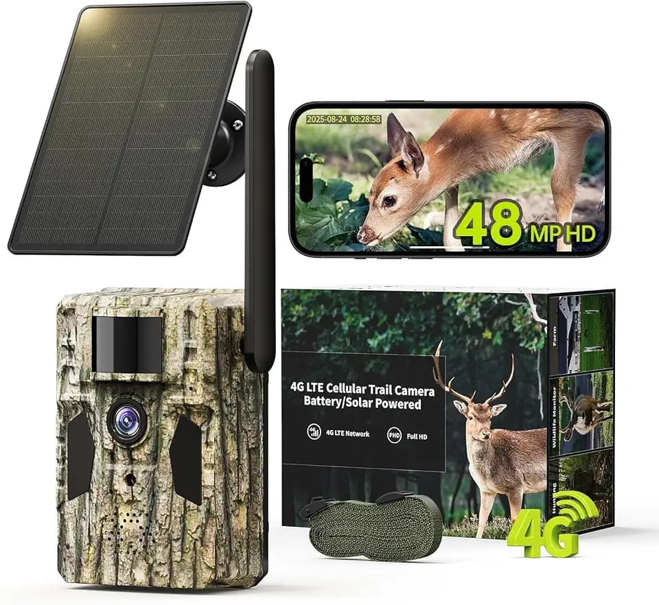 SEHMUA 3rd 4G LTE Cellular Trail Cameras with 48MP Photo 2K Live Streaming