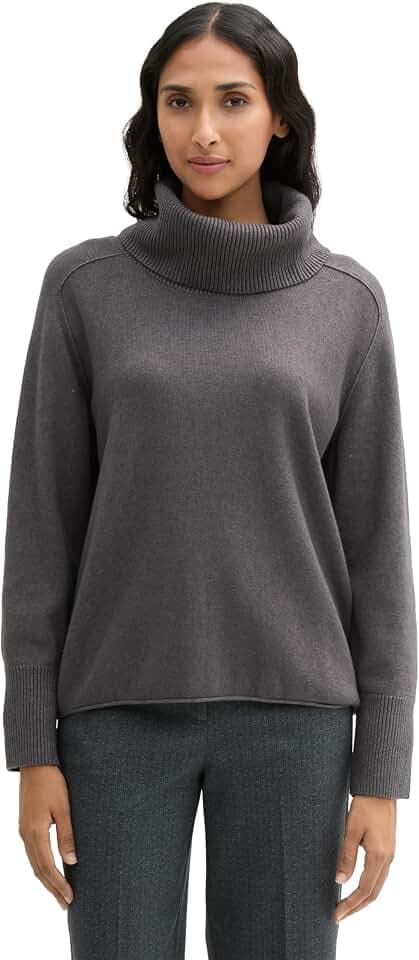 Tom Tailor Damen 1044078 Loose Fit Rollkragenpullover