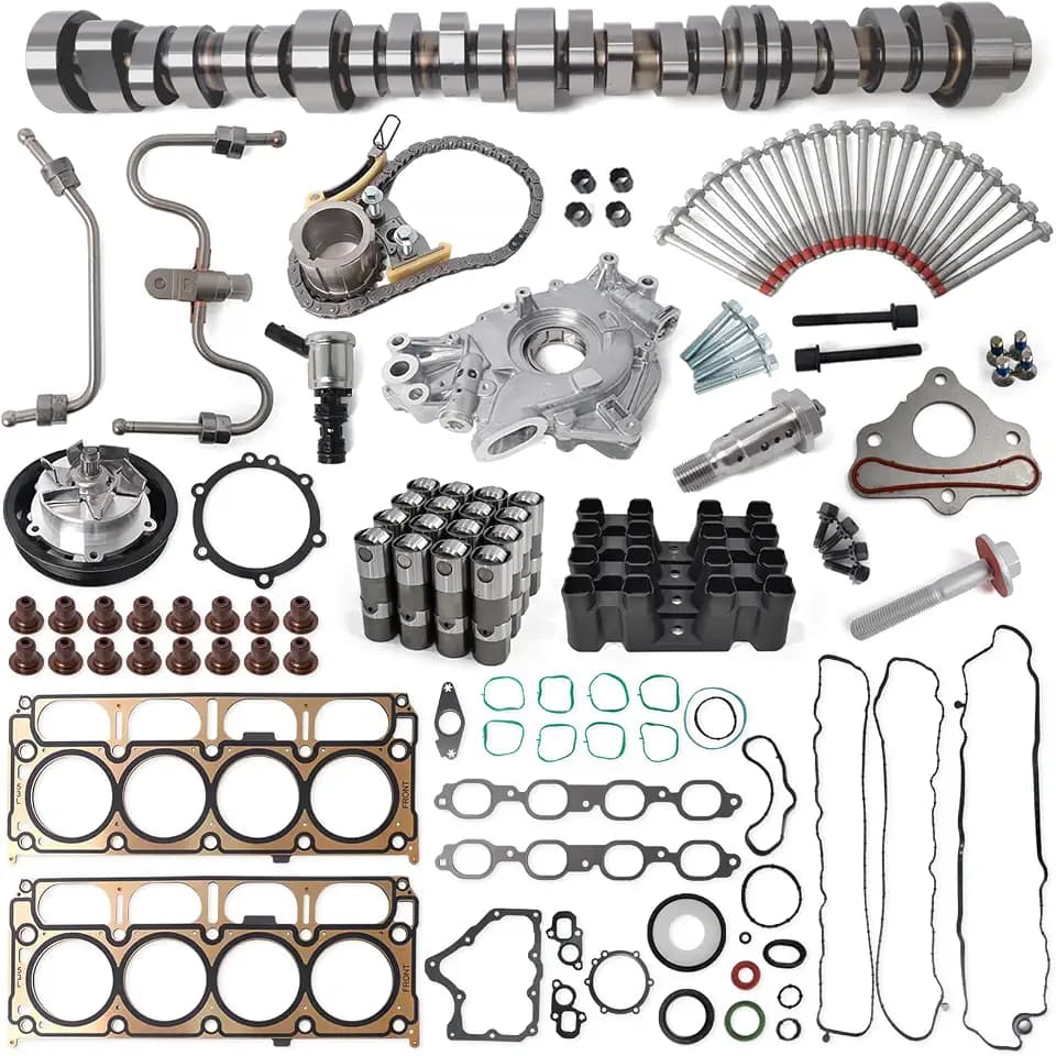 L83 5.3L NON-AFM DOD Camshaft Kit Fit for 2014-2018 Chevrolet Silverado Suburban Tahoe GMC Sierra Yukon Gen V, With Oil Pump, Water Pump, Timing Chain, Replace #12686433 AW637 CS26744