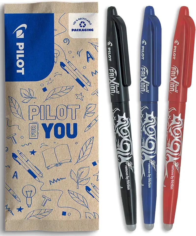PILOT - 3er-Set FriXion Ball - Radierbarer Tintenroller Nachfüllbar