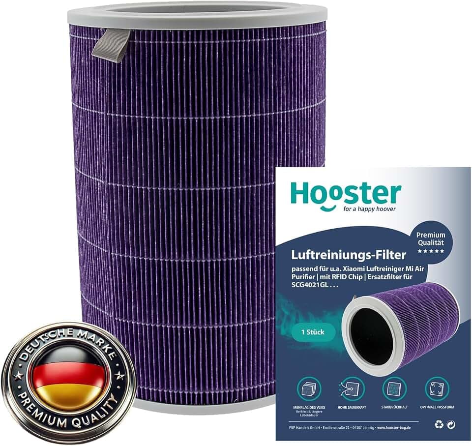 1 HEPA Filter kompatibel mit Xiaomi Luftreiniger Mi Air Purifier 3C, 3H, PRO sowie 2, 2C, 2H und 2S | mit RFID Chip | Ersatzfilter für SCG4021GL
