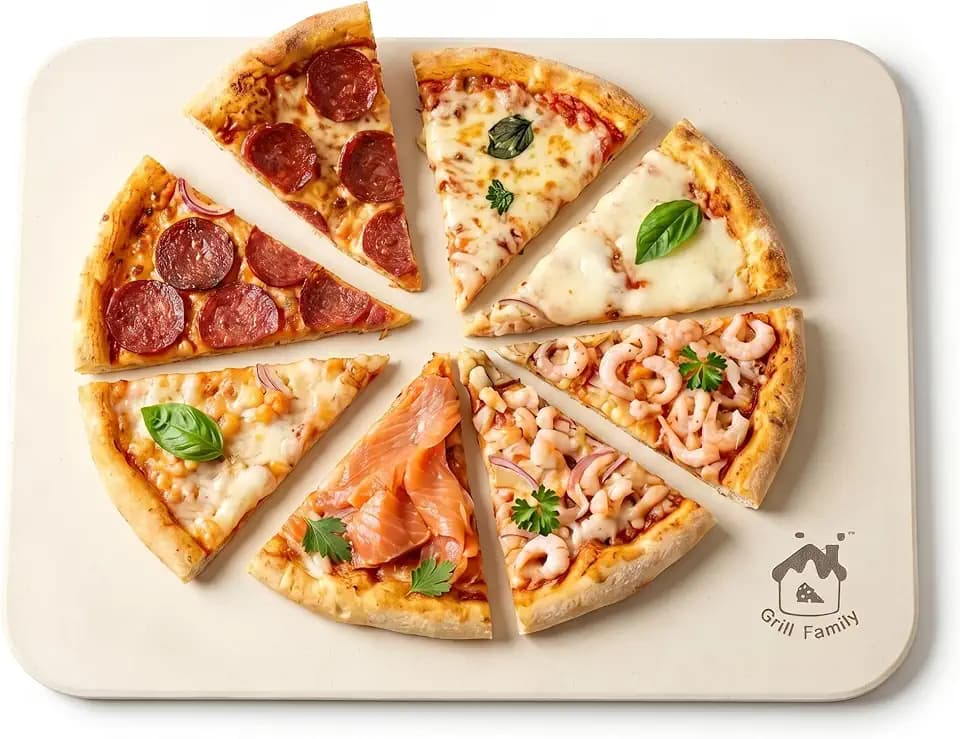 Pizza Stone for Oven & Grill, 15 x 12" x 0.6" Thick