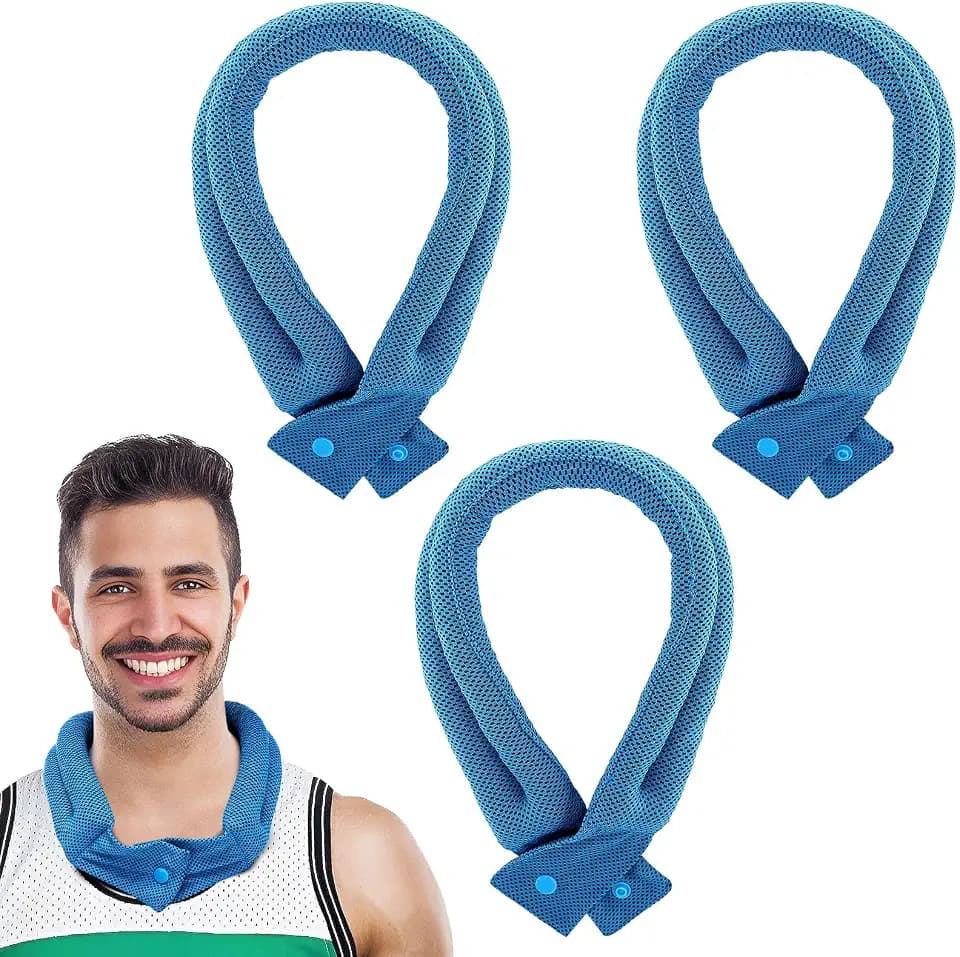 Acostop 3 Pcs Breathable Soft Cooling Neck Wraps with Ice Polymer