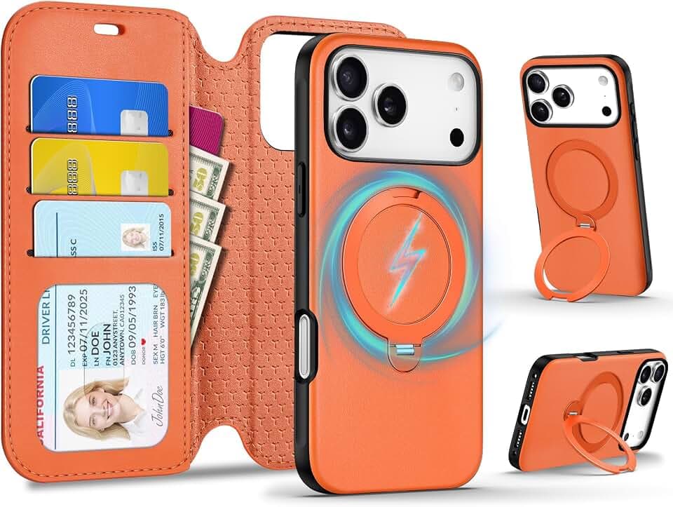 TUCCH Hülle für iPhone 18 Pro Max, Hülle für iPhone 17 Pro Max, Orange