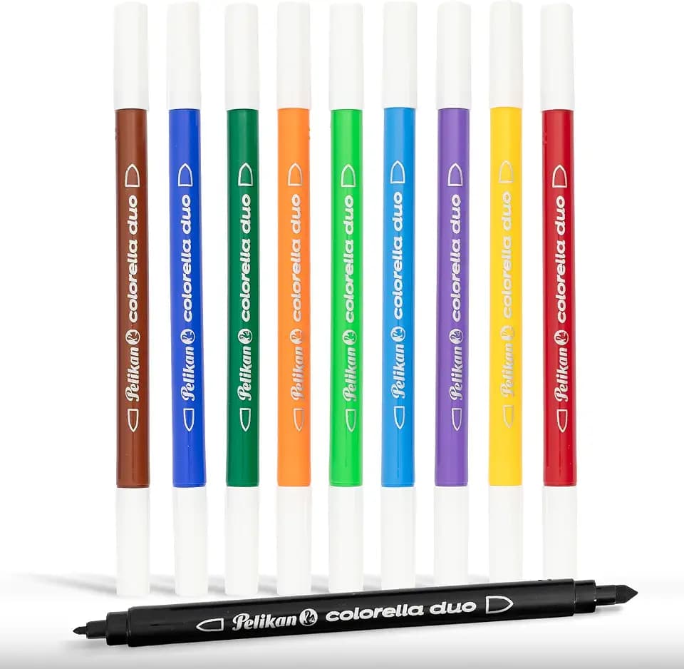 Pelikan Filzstifte Colorella Duo,10 Farben im Kunststoff-Etui, 10 Stück