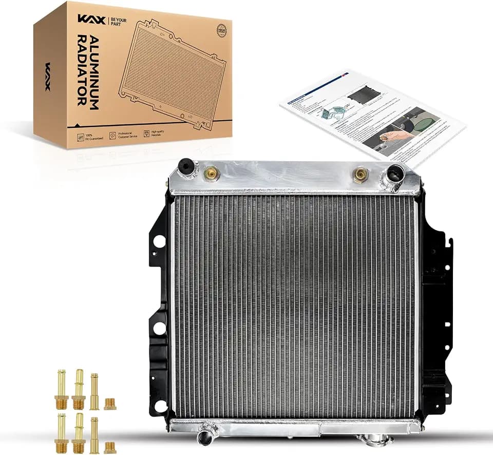 KAX CU2101 Full Aluminum Radiator, Compatible with 1987-2006 Wrangler