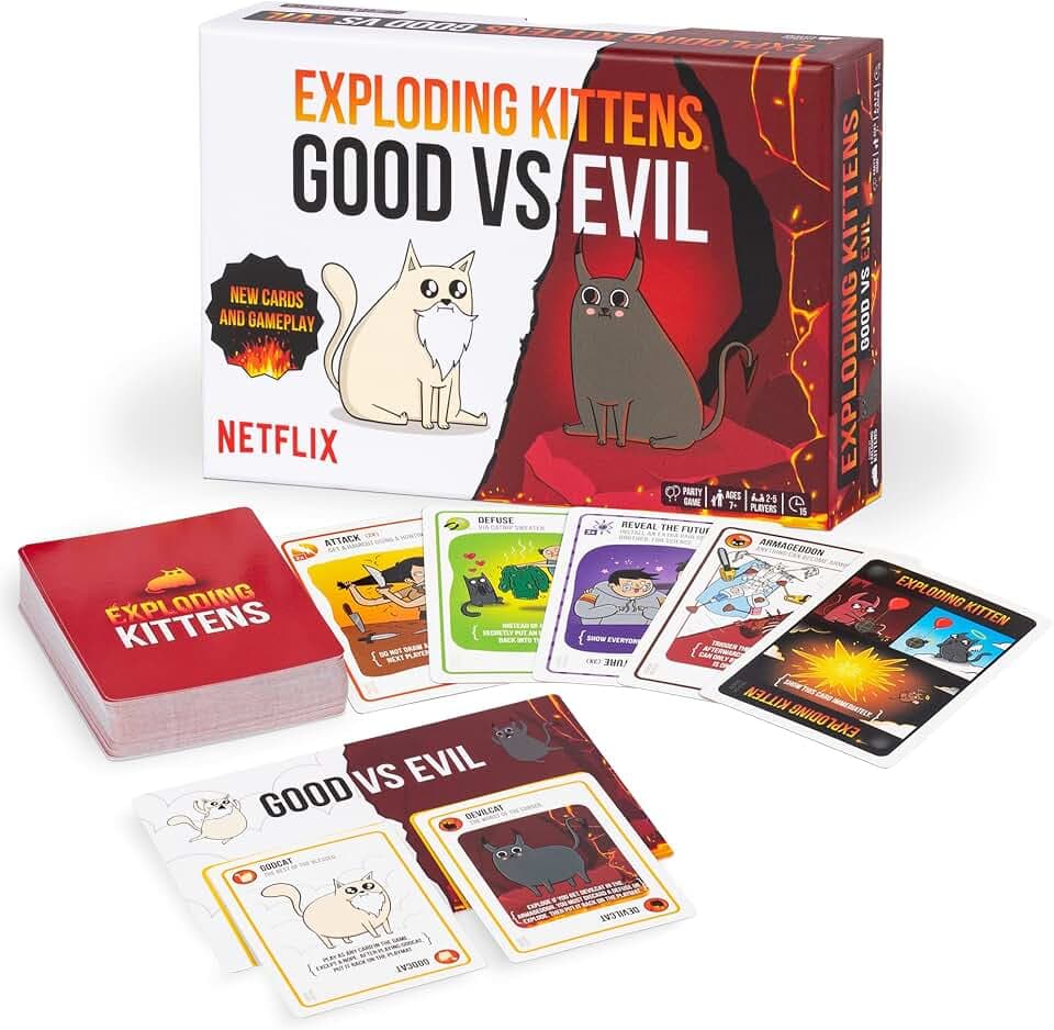 Exploding Kittens Good vs. Evil, 2-5 Players, Age 7+ Card Game