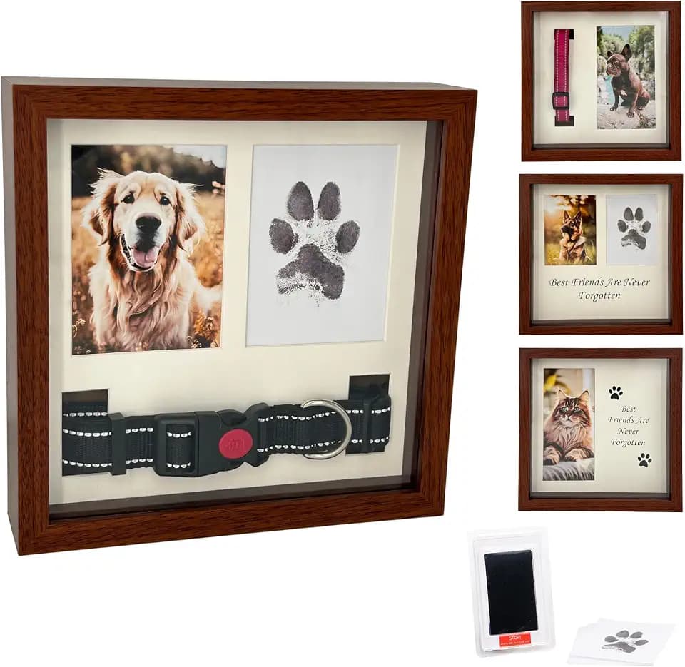 OtterPets Paw Print Kit for Dogs 9x9, 4 customizable displays (Brown)