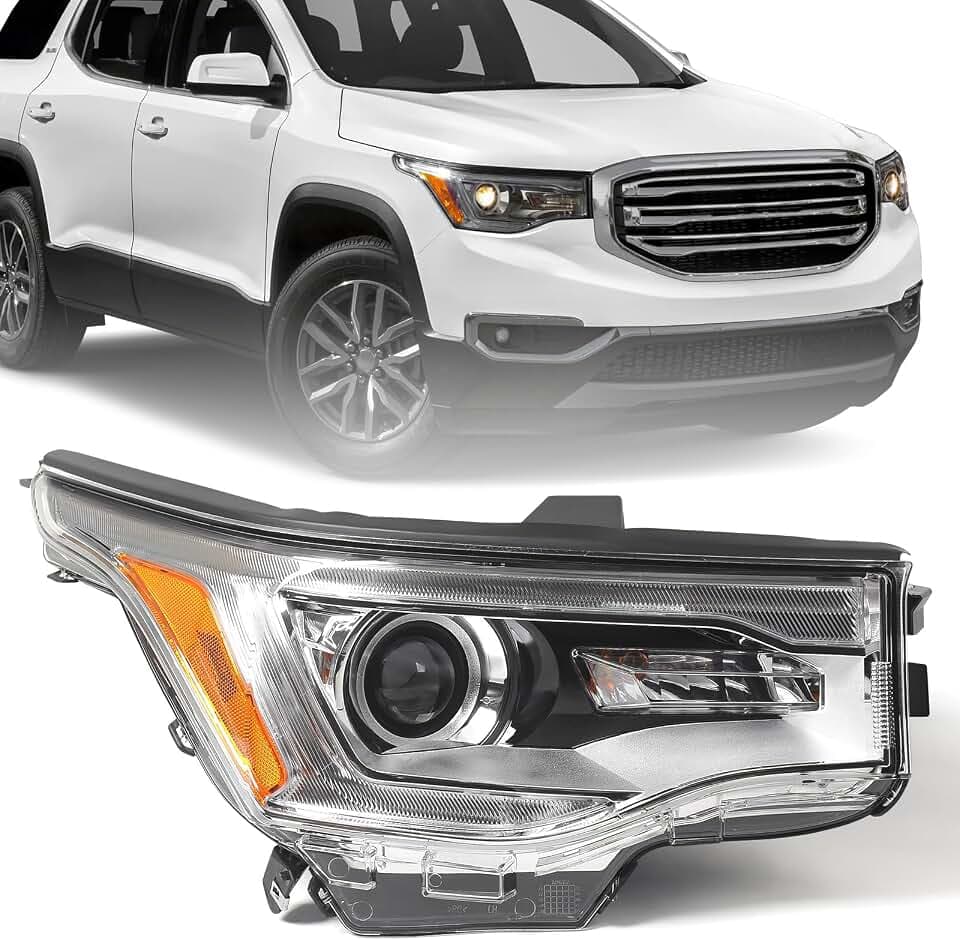 for GMC Acadia 2017-2019 Halogen Headlight w/o LED DRL Passenger Right Side