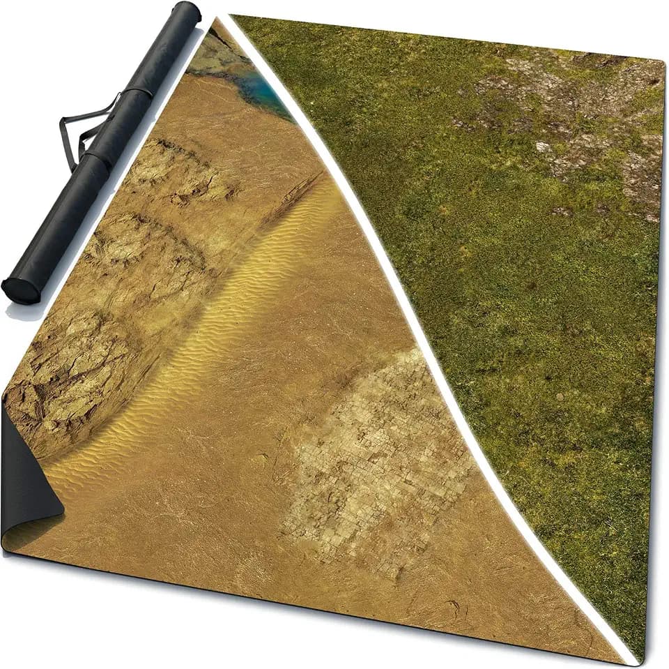 6’ x 4’ Double-Sided Rubber Battle Mat: Deserted Heart + Homeland + Bag