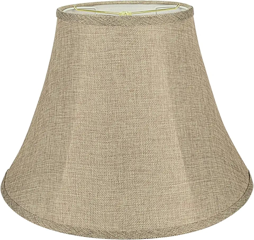 Aspen Creative 38001 Transitional Bell Shaped Collapsible Spider Construction Lamp Shade in Wheat, 9" Top x 18" Bottom x 13" Slant Height