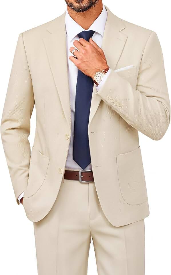 PJ PAUL JONES Anzug Herren 2 Teilig Slim Fit Business Hochzeit Suit Jacket