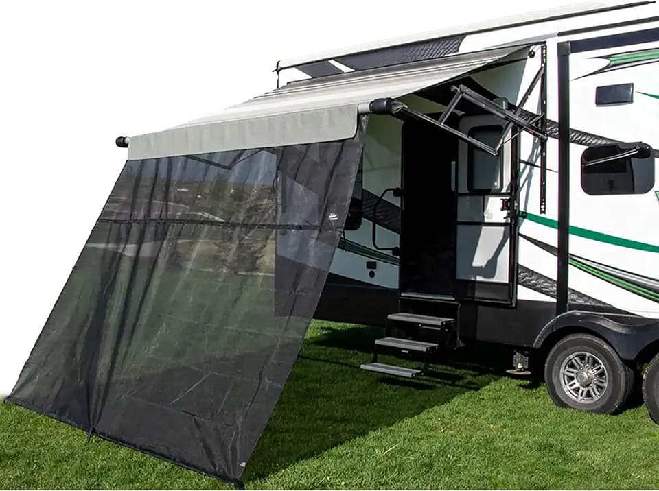 CAREFREE 701009ACD Black 10' x 9' Drop RV Awning EZ ZipBlocker