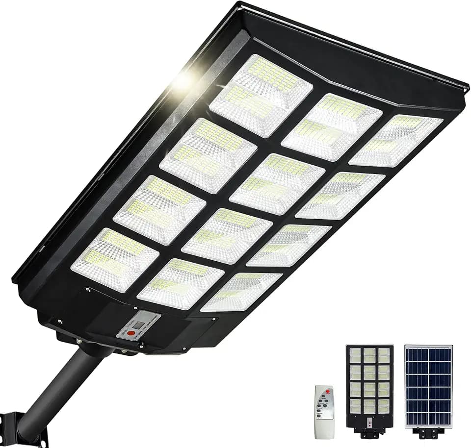 Solar Street Lights Outdoor - 8000K Dusk to Dawn