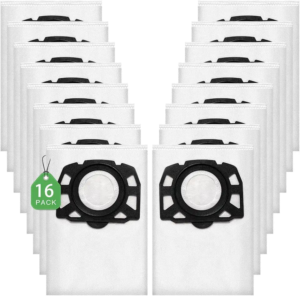 16 Stück KFI 357 Staubsaugerbeutel für Kärcher WD2Plus/WD3/KWD1 /KWD2/KWD3/