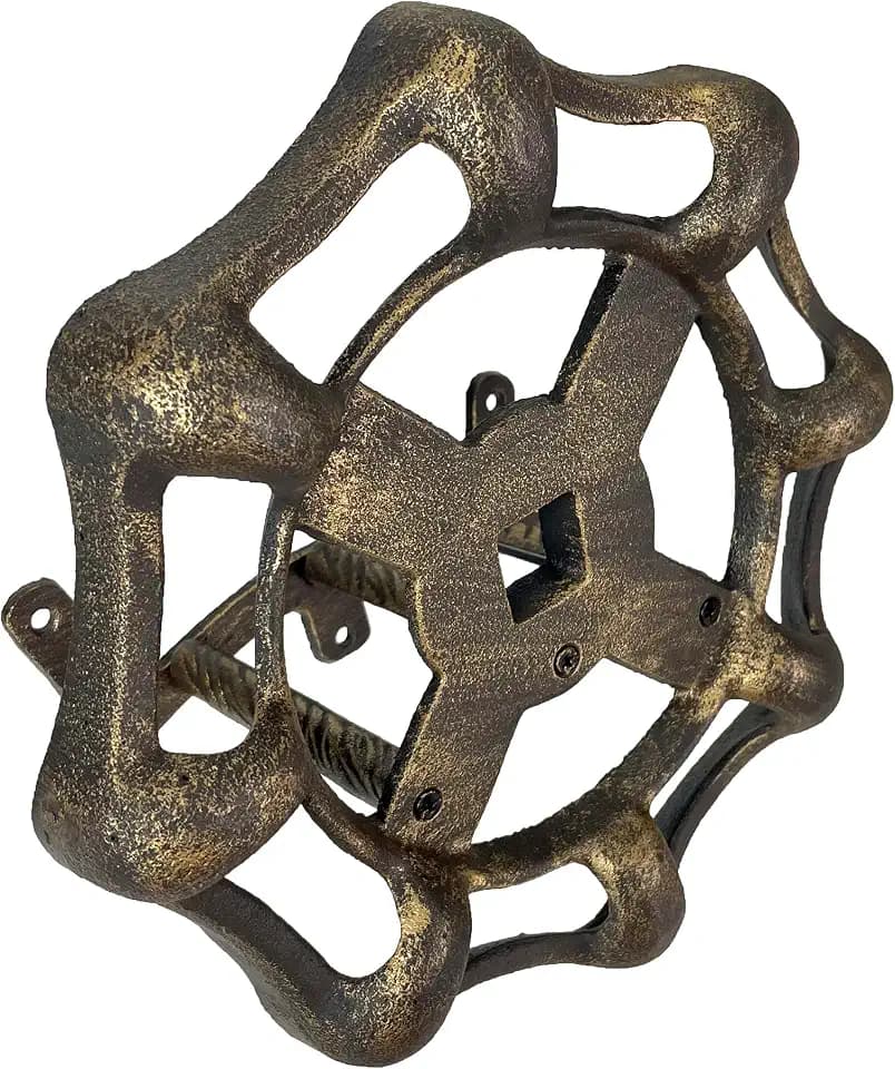 Zeckos Garden Hose Holder Faucet Spigot 11 Inch Cast Iron Bronze