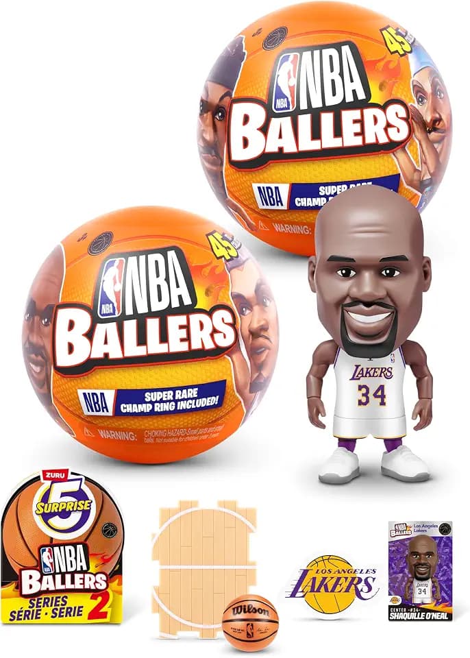 5 Surprise NBA Ballers, Serie 2 Sammelfigur von ZURU(2 Kapsel), Mehrfarbig/Meereswellen (Ocean Tides)