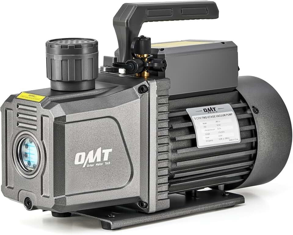 OMT 9 CFM 2 Stage Rotary Vane Vacuum Pump for R12 R22 R134a R410a