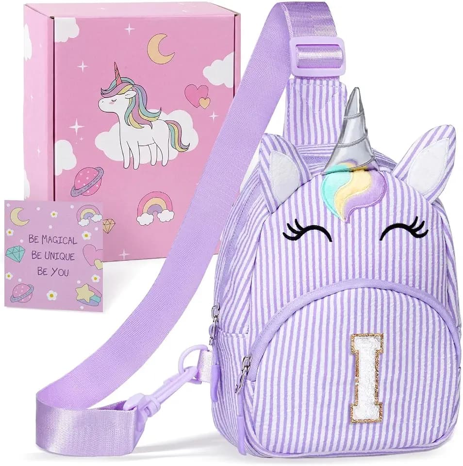 COSHAYSOO Unicorn Purse 3 4 5 6 Year Old Girl Birthday Gift Kids Bag Purple