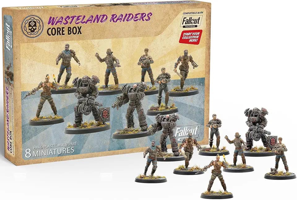 Modiphius Fallout: Miniatures - Wasteland Raiders Core Set - 8 Figures
