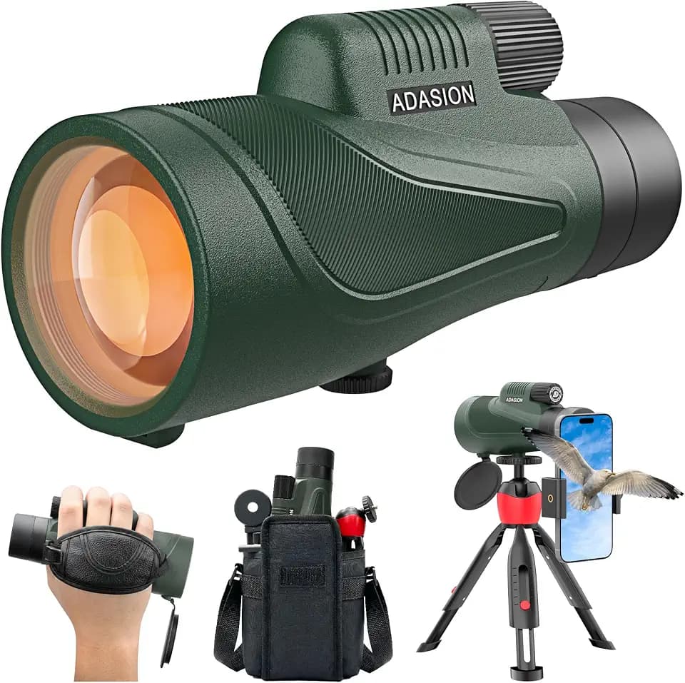 12x54 Monoculars for Adults High Powered with Tripod Phone Adapter and Bag