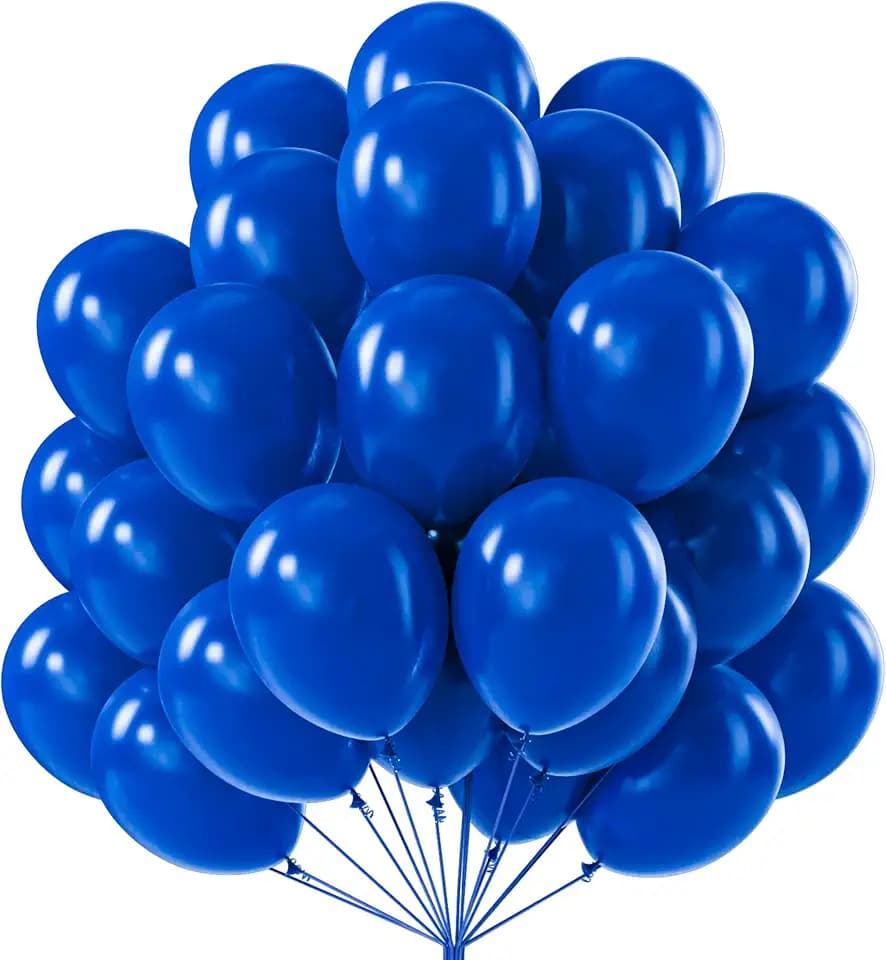 PartyWoo Royal Blue Balloons 101pcs Dark Blue Latex Helium Balloons 12 Inch