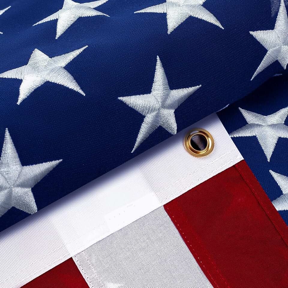 American Flag 5x8 ft Ultra Durable Series, Heavy Duty Spun Polyester, High Wind Fade Resistant US/USA Flags with Embroidered Stars & Sewn Stripes, Perfect for Outdoor Display