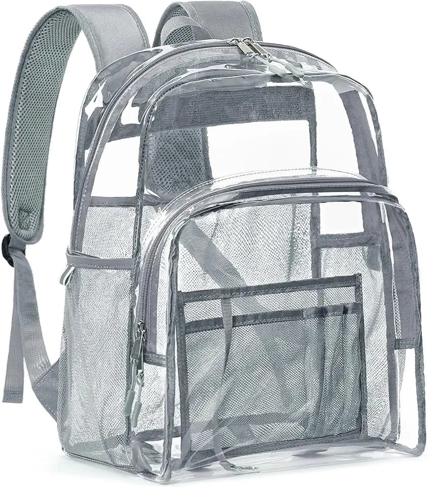 Clear Backpack for School, Heavy Duty Transparent Bookbag