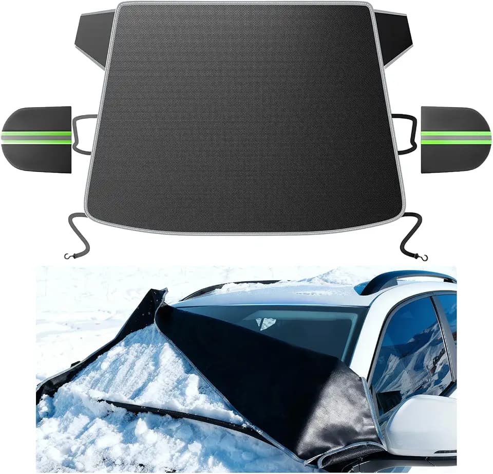 Purehorizon Snow Cover for car Windshield,[Heavy Winter Protection] Anti Snow, Ice, Frost and Water, [Military-Grade Protection] Universal Fit for All Cars, SUVs,-M