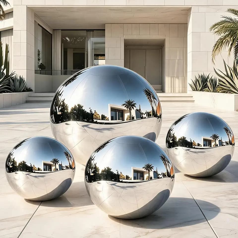 4PCS Silver Inflatable Mirror Ball Set for Events with AC110‑120V Pump - Big Shinny Disco Balls Reusable PVC for Stage, Mall & Large Events | Also Great for Home Party, Wedding & Birthday