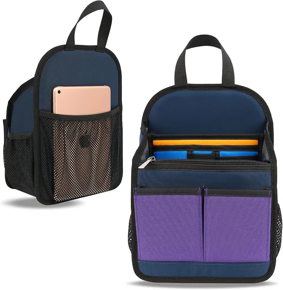 Mini Premium Rugged Backpack Purse Organizer Insert for Women Fashion Small Backpack-19 Pockets,Padded Water-repellent Nylon-Mix