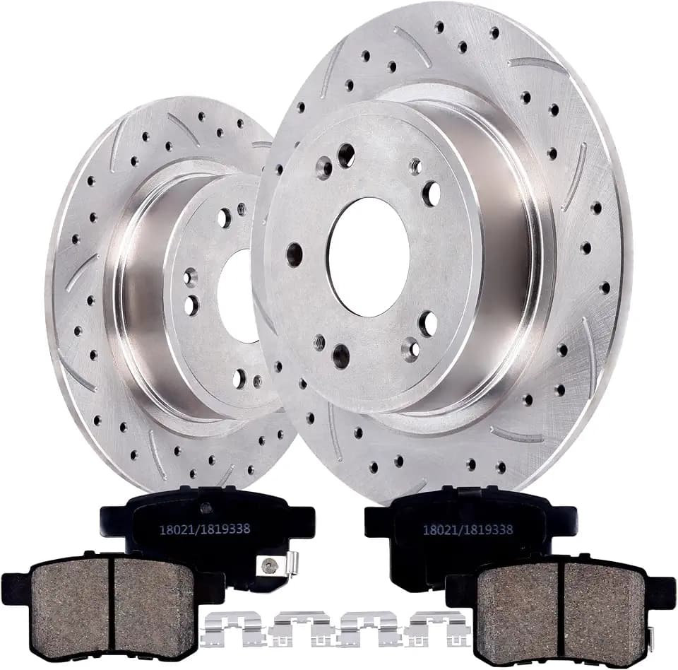 Rear Brake Pads and Rotors Kit for Honda Accord 2008-2017