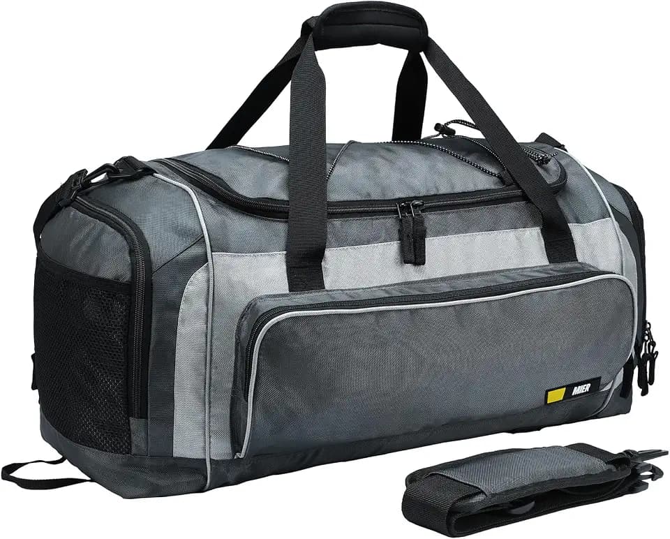 MIER Large Gym Bag for Men 60L Duffel Bag with Shoe Compartment