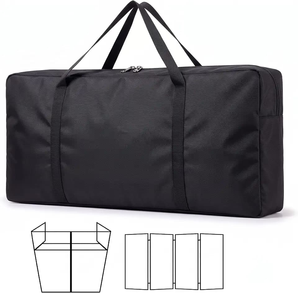 Huhumy Dj Facade Carry Bag 46.2 x 22 x 4.7 Inch 1680d Oxford Cloth Dj Booth Facade Panel Carrying Bag Black Portable Equipment Case Reinforced Replacement