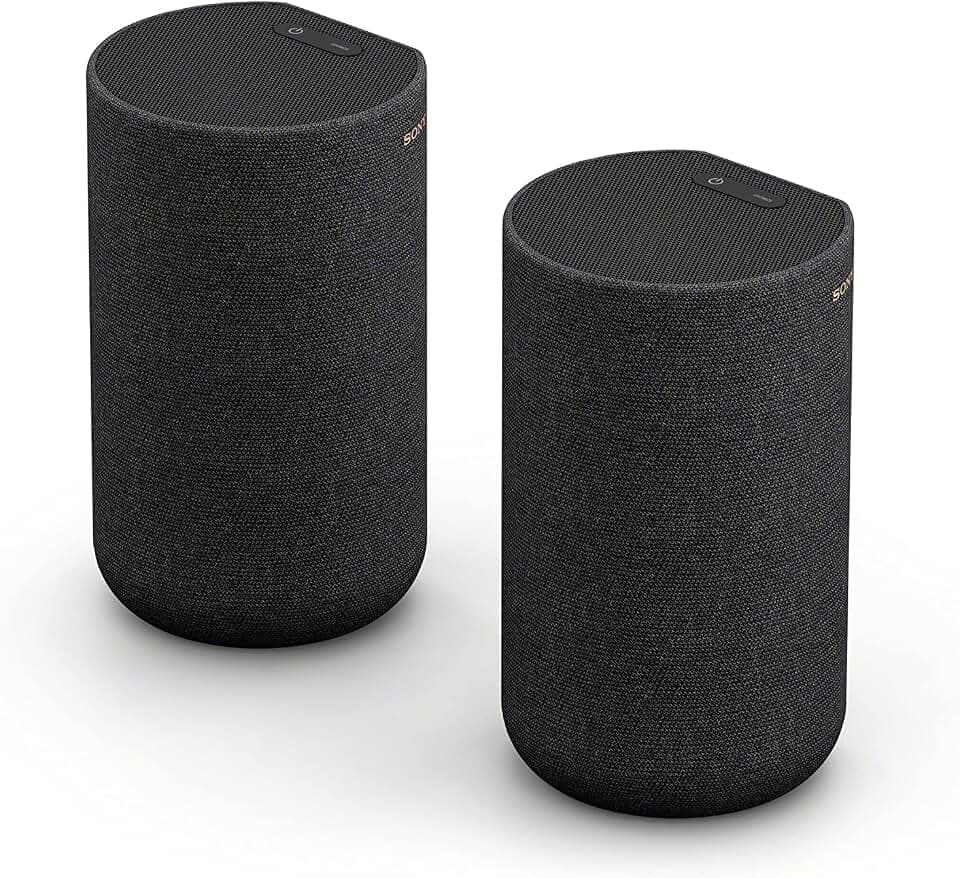 Sony SA-RS5 kabellose zweifache Rear-Lautsprecher mit integriertem Akku (180W Gesamtleitung), Schwarz