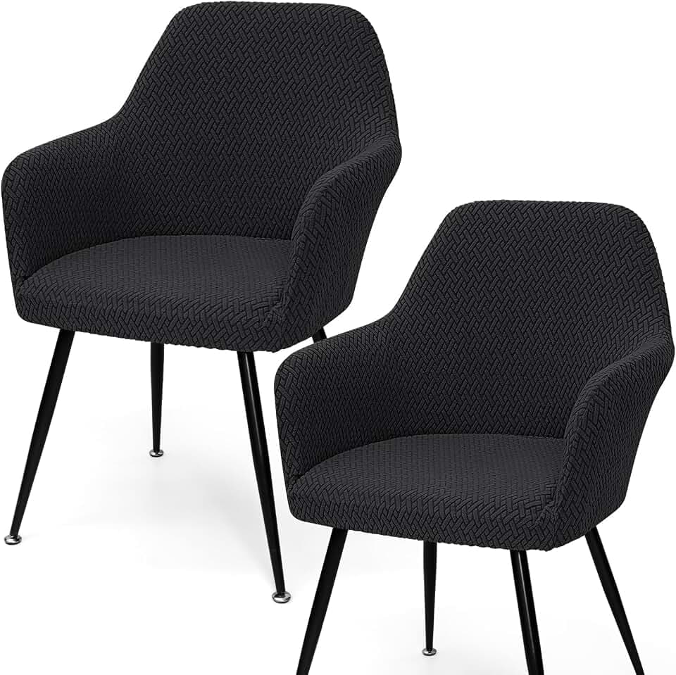 2PCS Stretch Stuhlbezu Stuhlhussen mit Armlehne Elastischer Stuhlbezug